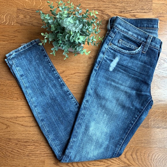 CURRENT/ELLIOTT The Ankle Skinny in Heartbreak Destroy skinny jeans (26) ✨ - Picture 8 of 12